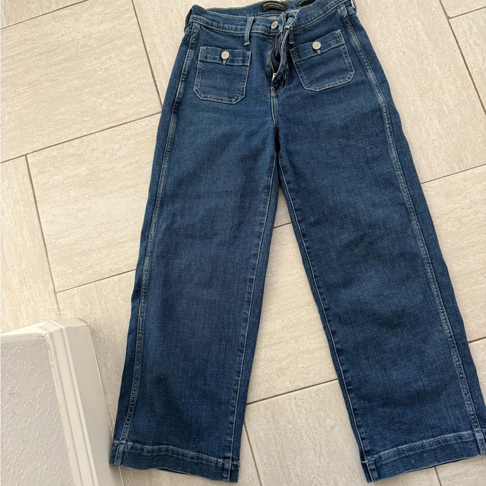 Banana Republic High rise wide leg crop jeans